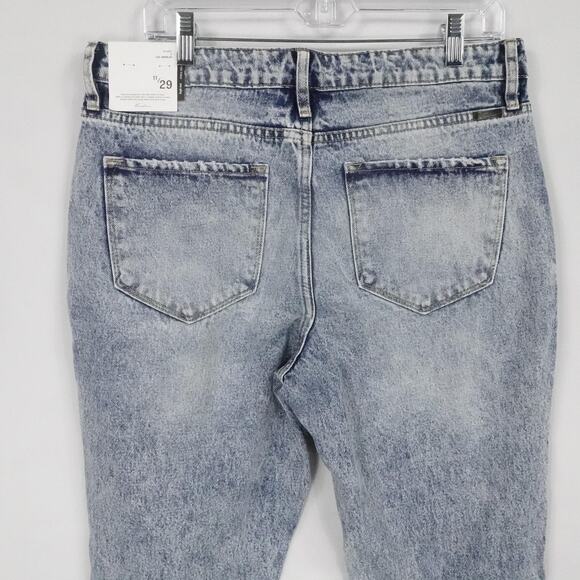 KanCan Jeans Womens 11 29 Blue Distressed High Rise Ankle Skinny Raw Hem Denim - Picture 7 of 15